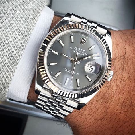 silver men rolex